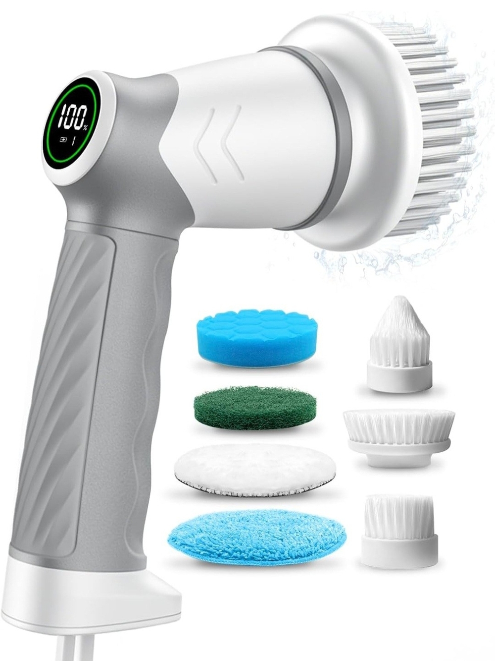 Electric Spin Scrubber, Cordless Bathroom Scrubber Cleaning Brush

7 Replaceable